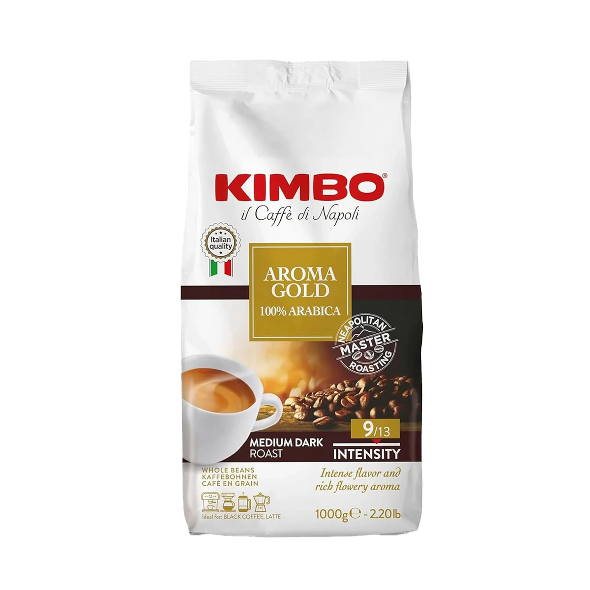 Kimbo Aroma Gold Whole Beans 1KG