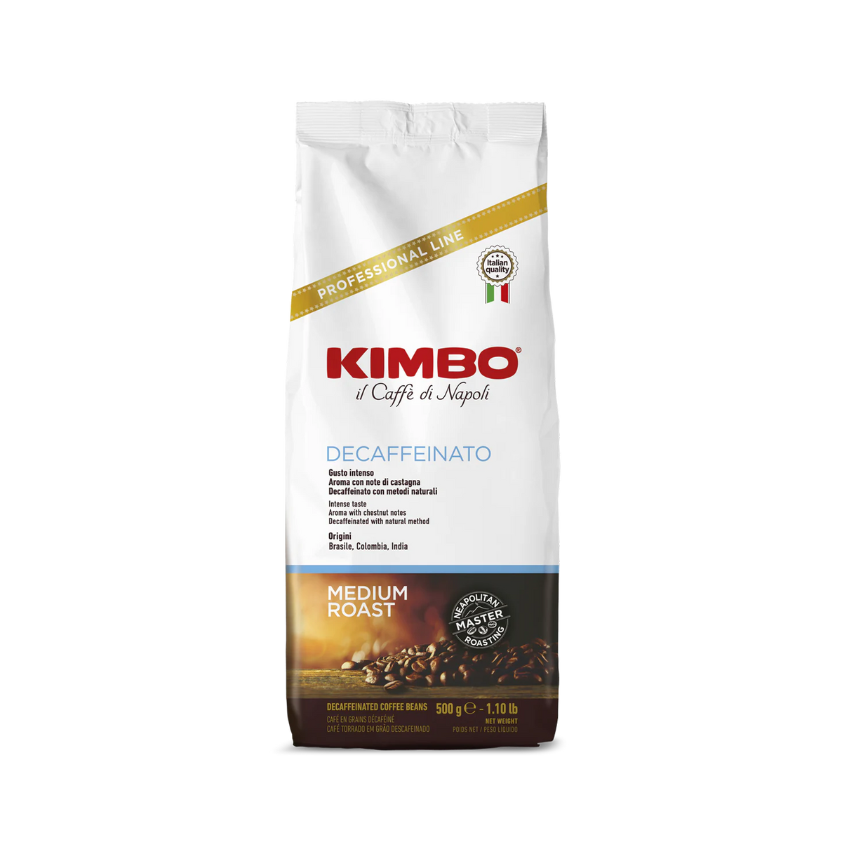 Kimbo Decaffeinato Whole Beans 500G
