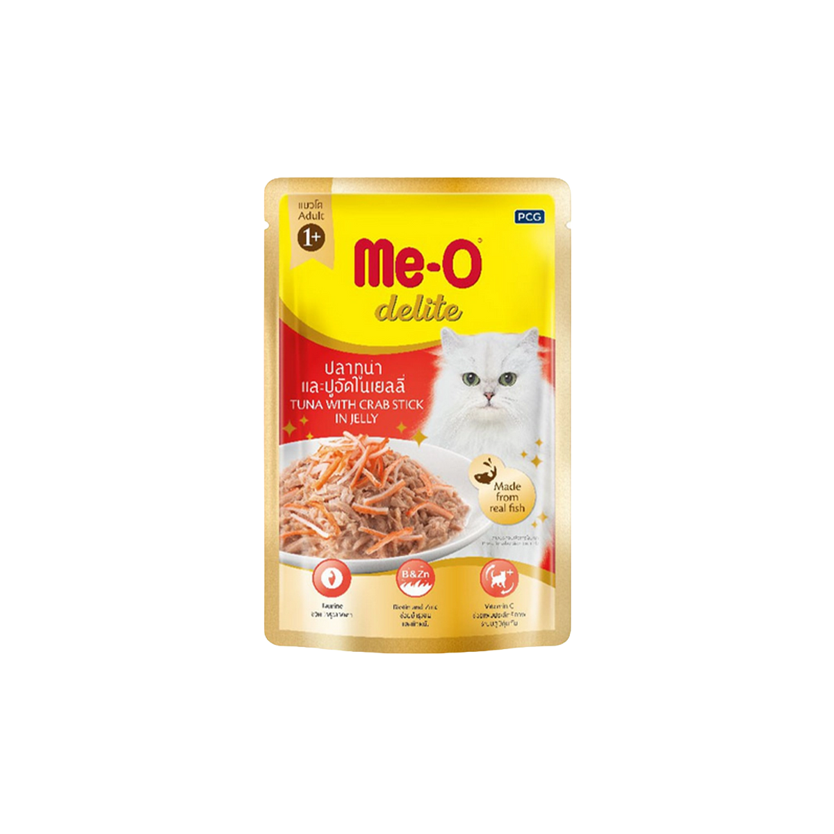 Me-O Delite Tuna With Crab Stick In Jelly (Pouch) 70G