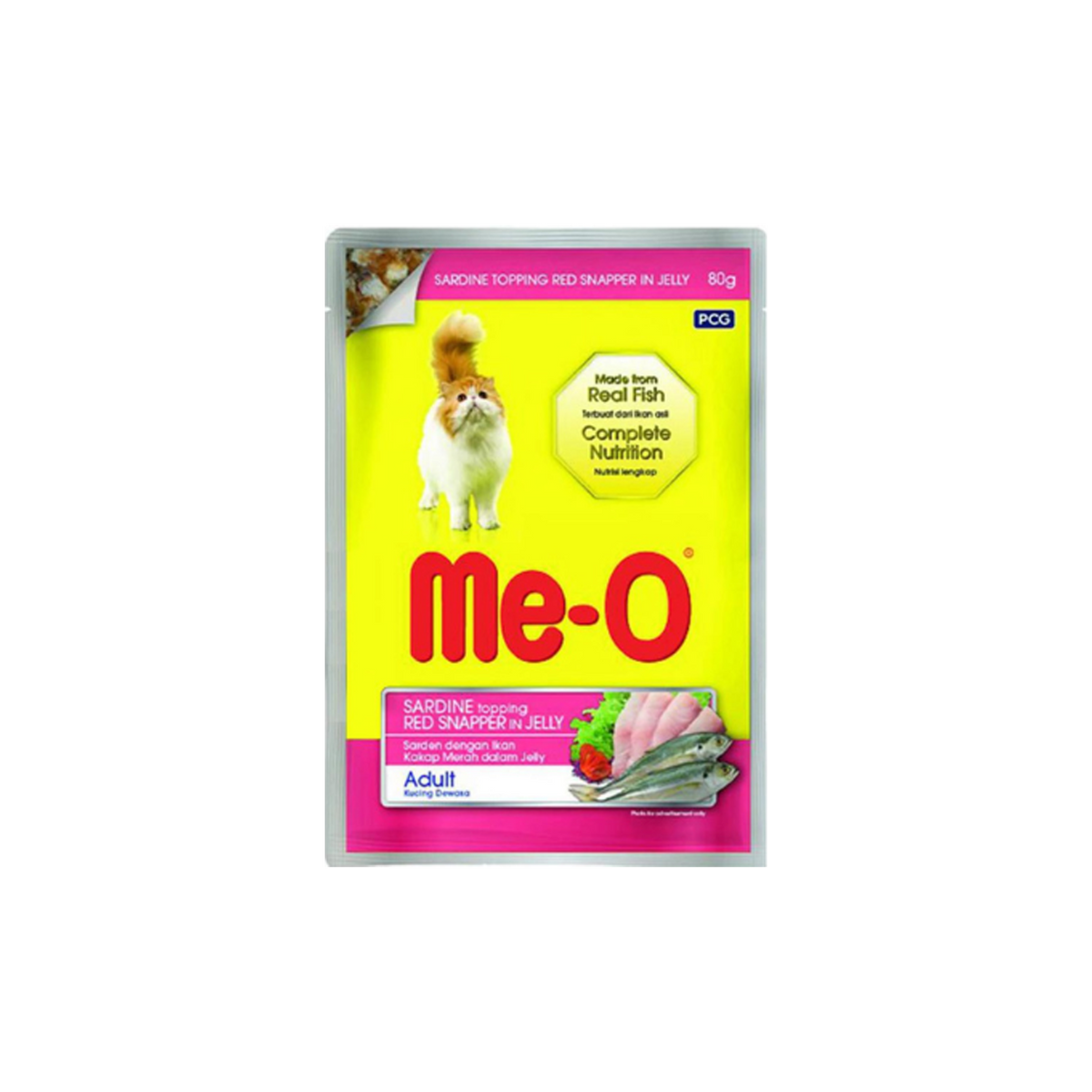 Me-O Sardine With Red Snapper In Jelly (Pouch) 80G
