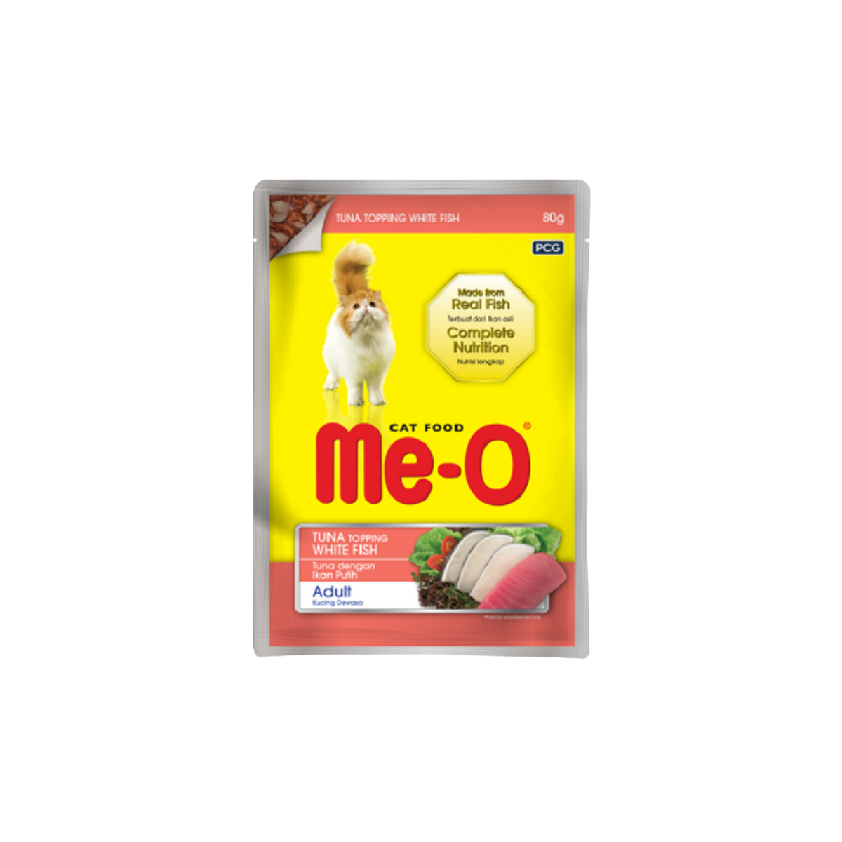 Me-O Tuna And White Fish (Pouch) 80G